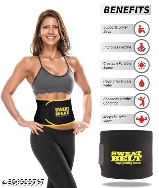 Hot Shaper Slimming Belt – Sweat & Fat Burner, Free Size for Men & Women