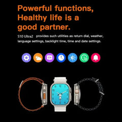 S10 Ultra 2 Smartwatch – Water Resistant, Magnetic Charging, Kids & Adults